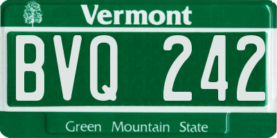 VT license plate BVQ242
