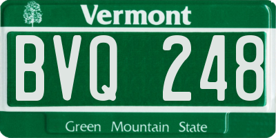 VT license plate BVQ248