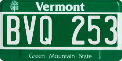VT license plate BVQ253