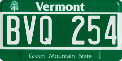 VT license plate BVQ254