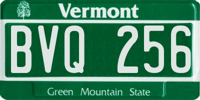 VT license plate BVQ256