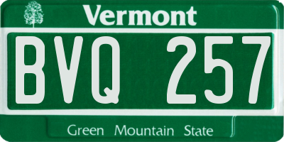 VT license plate BVQ257