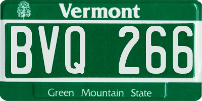 VT license plate BVQ266