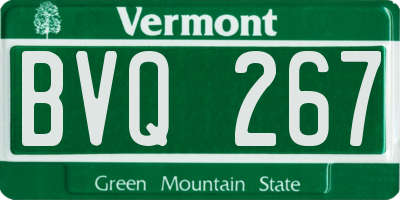 VT license plate BVQ267