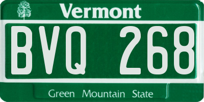 VT license plate BVQ268