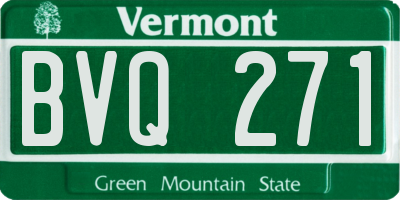VT license plate BVQ271