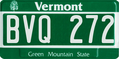 VT license plate BVQ272
