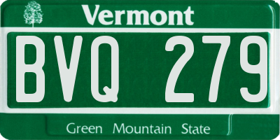 VT license plate BVQ279