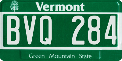VT license plate BVQ284