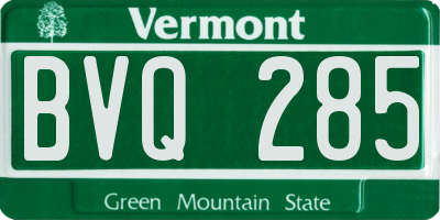 VT license plate BVQ285