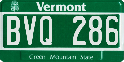 VT license plate BVQ286