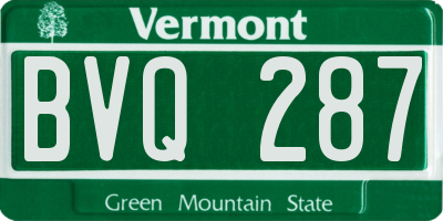 VT license plate BVQ287