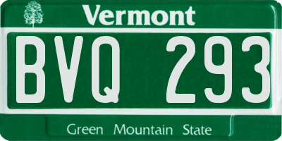 VT license plate BVQ293