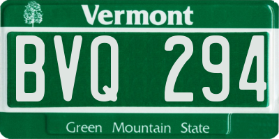 VT license plate BVQ294