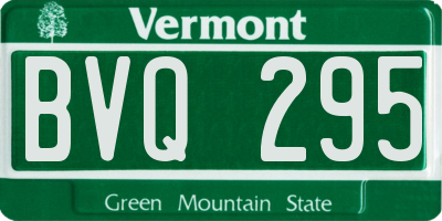 VT license plate BVQ295
