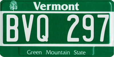 VT license plate BVQ297