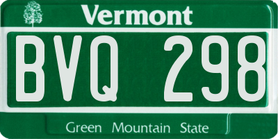VT license plate BVQ298