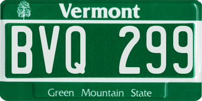 VT license plate BVQ299