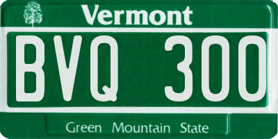 VT license plate BVQ300