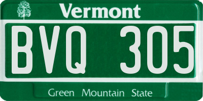 VT license plate BVQ305