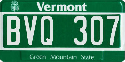 VT license plate BVQ307