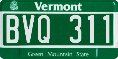 VT license plate BVQ311