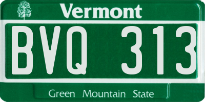 VT license plate BVQ313