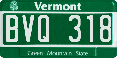 VT license plate BVQ318