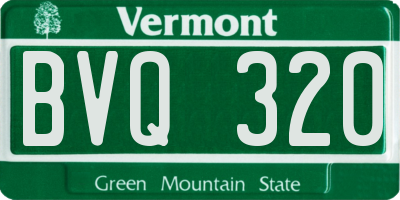 VT license plate BVQ320