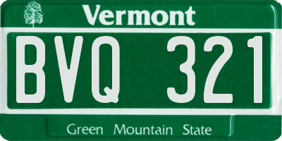 VT license plate BVQ321