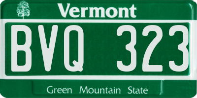 VT license plate BVQ323