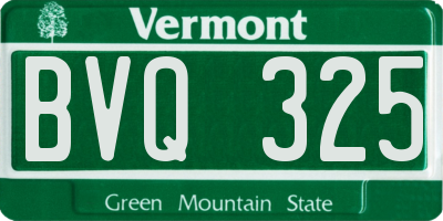 VT license plate BVQ325