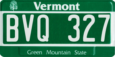 VT license plate BVQ327