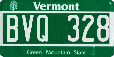 VT license plate BVQ328