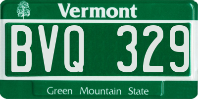 VT license plate BVQ329