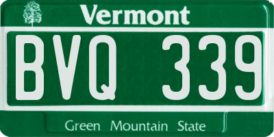 VT license plate BVQ339