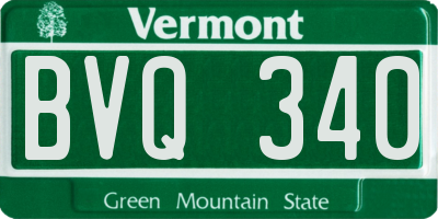 VT license plate BVQ340