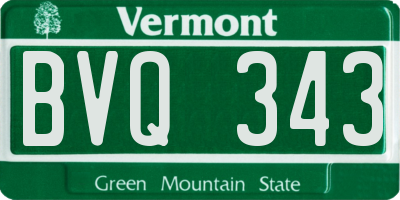 VT license plate BVQ343