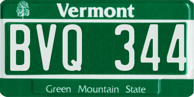 VT license plate BVQ344