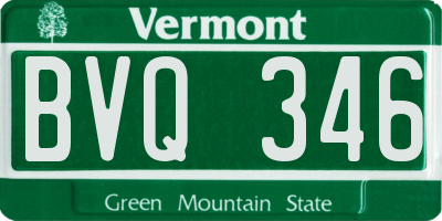 VT license plate BVQ346