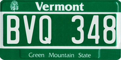 VT license plate BVQ348
