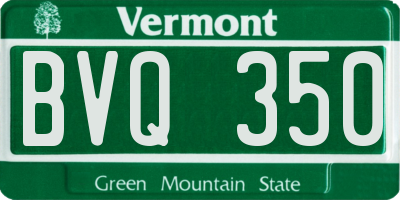 VT license plate BVQ350