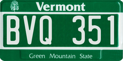 VT license plate BVQ351