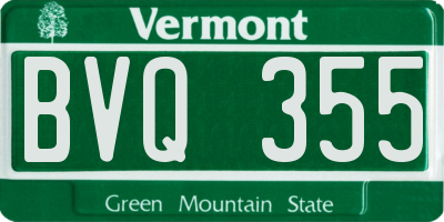 VT license plate BVQ355