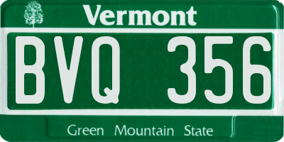 VT license plate BVQ356