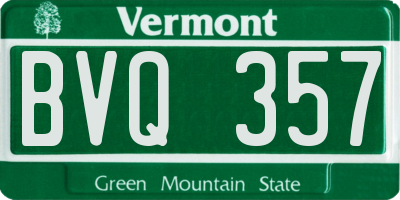 VT license plate BVQ357