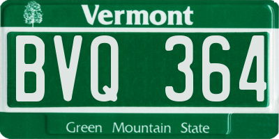 VT license plate BVQ364