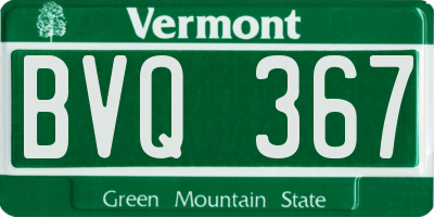 VT license plate BVQ367