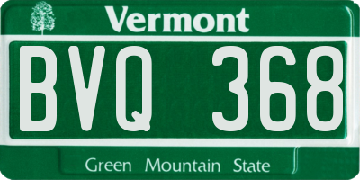 VT license plate BVQ368