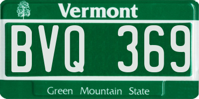 VT license plate BVQ369